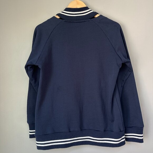 Walter Baker Morrison Varsity Jacket, Long Sleeve, Navy with White, Small - Picture 5 of 10